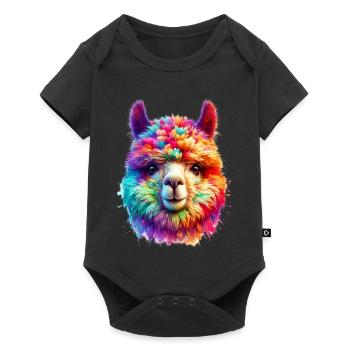 Alpaca - Baby Premium short-sleeve bodysuit - black - Front