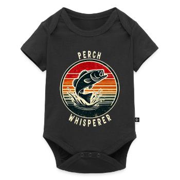 Barsch Flüsterer Design - Baby Premium Kurzarmbody - Schwarz - Vorne