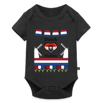 Victoire néerlandaise - Body à manches courtes Premium Bébé - noir - Devant