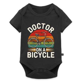 Doctor on a Bicycle Vintage Design - Baby Premium short-sleeve bodysuit - black - Front