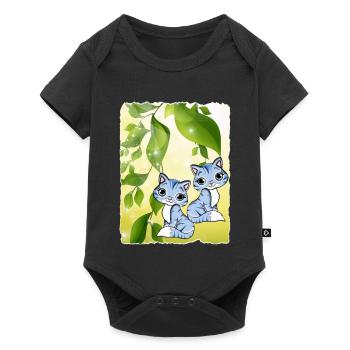 Katzenbeeren - Baby Premium Kurzarmbody - Schwarz - Vorne