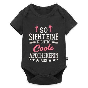 So sieht eine richtig coole Apothekerin aus - Baby Premium Kurzarmbody - Schwarz - Vorne
