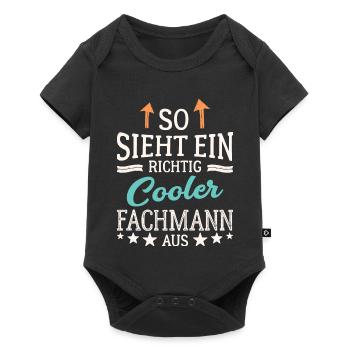 So sieht ein richtig cooler Fachmann aus Experte - Baby Premium Kurzarmbody - Schwarz - Vorne