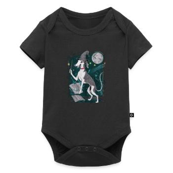 Magic Greyhound in Wizard Outfit for Wizard - Baby Premium short-sleeve bodysuit - black - Front
