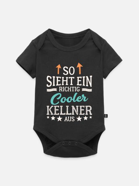 So sieht ein richtig cooler Kellner aus Bedienung - Baby Premium Kurzarmbody - Schwarz