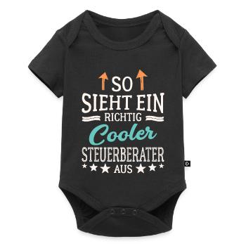 So sieht ein richtig cooler Steuerberater aus - Baby Premium Kurzarmbody - Schwarz - Vorne