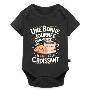 Coffee Humor Gift For Coffee Lovers - Baby Premium short-sleeve bodysuit - black - Front
