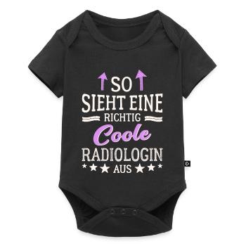 So sieht eine richtig coole Radiologin aus Röntgen - Baby Premium Kurzarmbody - Schwarz - Vorne