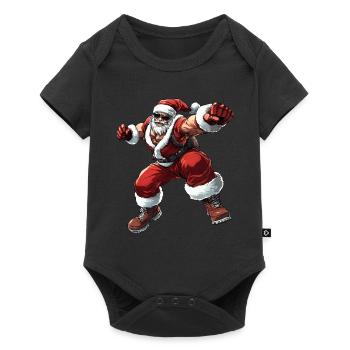 Boxer Santa Claus - Baby Premium short-sleeve bodysuit - black - Front