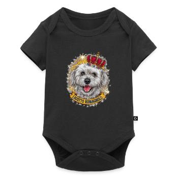 Lagotto Romagnolo avec couronne - Body à manches courtes Premium Bébé - noir - Devant
