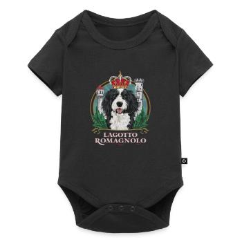 Lagotto Romagnolo avec couronne et château - Body à manches courtes Premium Bébé - noir - Devant