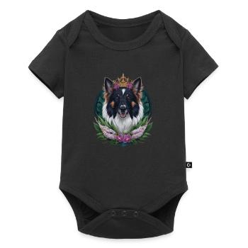 Belgian Shepherd Dog with Crown, Lilac - Baby Premium short-sleeve bodysuit - black - Front