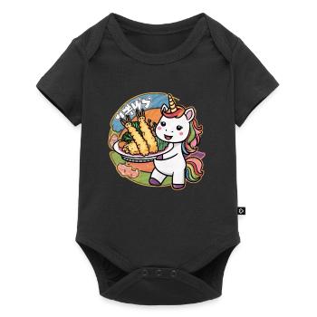 Kawaii Unicorn with Shrimp Tempura - Baby Premium short-sleeve bodysuit - black - Front