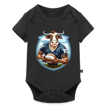 Cows Rugby - Baby Premium short-sleeve bodysuit - black - Front