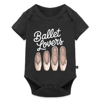 Ballet Lovers Cinq Pantoufles - Body à manches courtes Premium Bébé - noir - Devant
