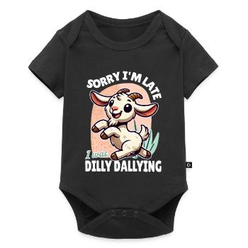 Désolé, je suis en retard - Funny Goat Design - Body à manches courtes Premium Bébé - noir - Devant