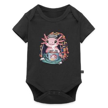 Axolotl Kawaii avec Restauration Rapide - Body à manches courtes Premium Bébé - noir - Devant
