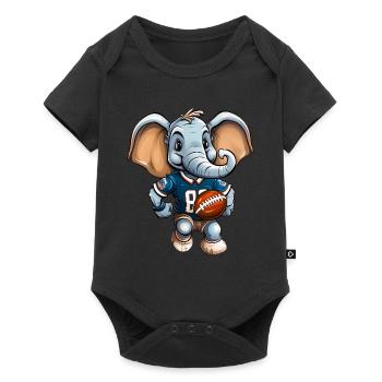 Elephant Rugby / Joueur de rugby Elephant - Body à manches courtes Premium Bébé - noir - Devant