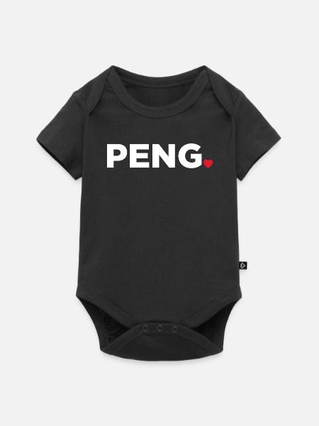 Peng - Baby Premium Kurzarmbody - Schwarz
