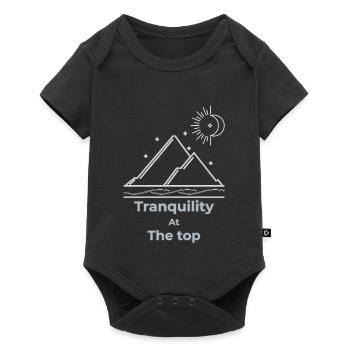 Tranquility at the top slow living - Baby Premium short-sleeve bodysuit - black - Front