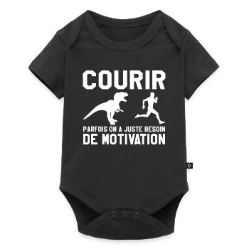 Running - Running Gift - Baby Premium short-sleeve bodysuit - black - Front
