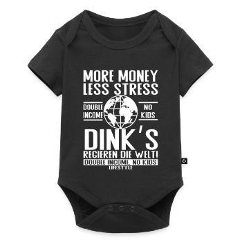 More Money Less Stress – DINK Lifestyle - Baby Premium short-sleeve bodysuit - black - Front