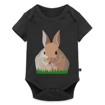 Holly Rabbit in the Grass - Baby Premium short-sleeve bodysuit - black - Front