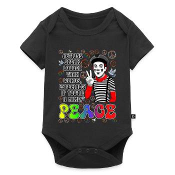La paix est la chose la plus importante - Body à manches courtes Premium Bébé - noir - Devant