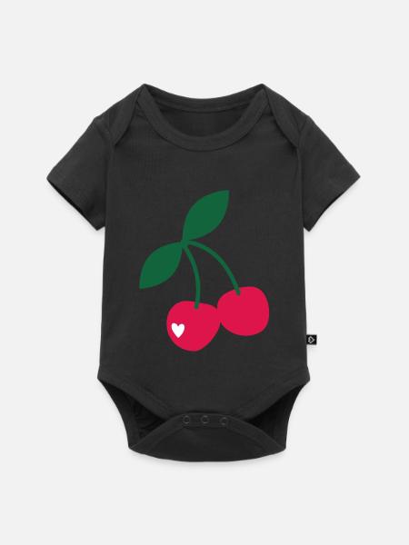Süsse Kirschen - Baby Premium Kurzarmbody - Schwarz