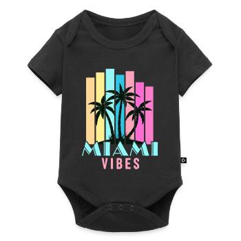 Vibrations de Miami - Body à manches courtes Premium Bébé - noir - Devant
