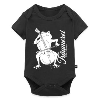 Frog plays cello reverie - Baby Premium short-sleeve bodysuit - black - Front