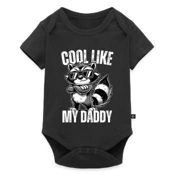 Cooles Waschbär Shirt für Kids zum Vatertag - Baby Premium Kurzarmbody - Schwarz - Vorne