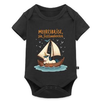 Sail unicorn ahoy ! - Baby Premium short-sleeve bodysuit - black - Front