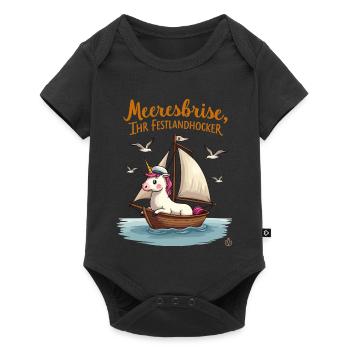Sail unicorn ahoy ! - Baby Premium short-sleeve bodysuit - black - Front