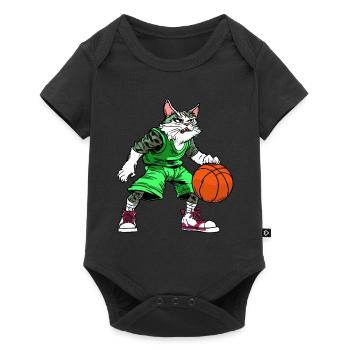 Basket-ball pour chats - Body à manches courtes Premium Bébé - noir - Devant