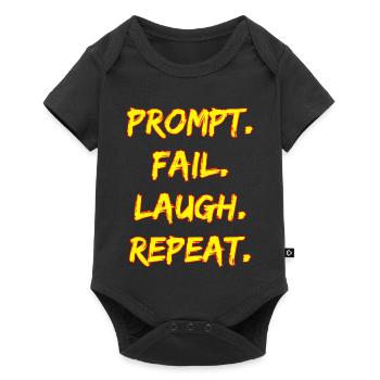 PROMPT. FAIL. LAUGH. REPEAT. - Baby Premium short-sleeve bodysuit - black - Front