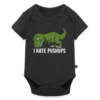 T-Rex - I hate pushups - gift - Baby Premium short-sleeve bodysuit - black - Front