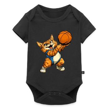 Cats Basketball / Basketball Player Cat - Baby Premium short-sleeve bodysuit - black - Front