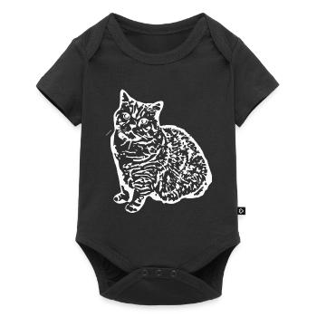 British Shorthair Cat Cat Black Cats - Baby Premium short-sleeve bodysuit - black - Front