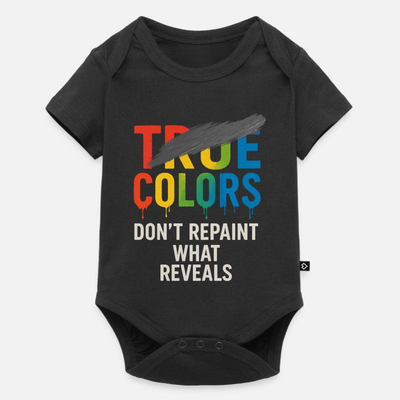 Les vraies couleurs ne repeignent pas ce qui révèle - Body à manches courtes Premium Bébé - noir
