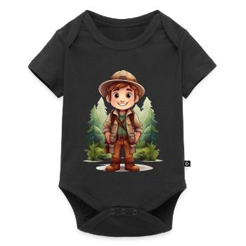 Adventurous explorer - Baby Premium short-sleeve bodysuit - black - Front