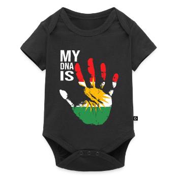 Kurdes du Kurdistan Conception à la main avec drapeau - Body à manches courtes Premium Bébé - noir - Devant