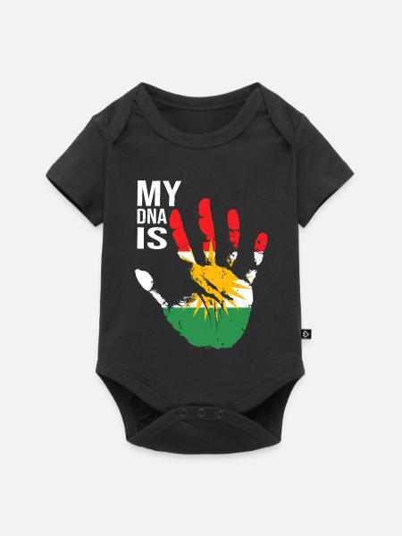 Kurdistan Kurden Handdesign mit Flagge - Baby Premium Kurzarmbody - Schwarz