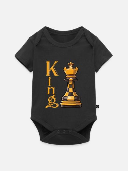 Roi des échecs Élégance - Body à manches courtes Premium Bébé - noir