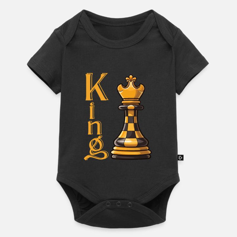 Roi des échecs Élégance - Body à manches courtes Premium Bébé - noir