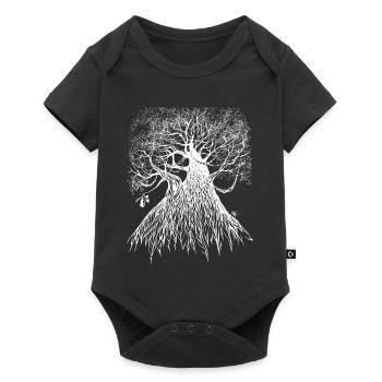 Oak Tree Frog's Eye View Inverted - Baby Premium short-sleeve bodysuit - black - Front