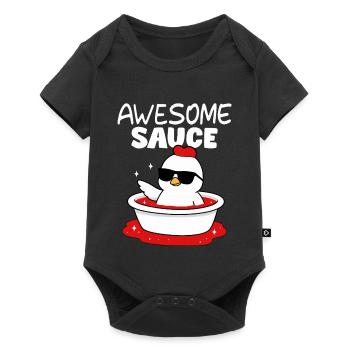Hen in Bathtub Cool Style - Baby Premium short-sleeve bodysuit - black - Front