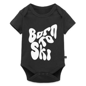 Born to Ski - Winter Design - Baby Premium short-sleeve bodysuit - black - Front