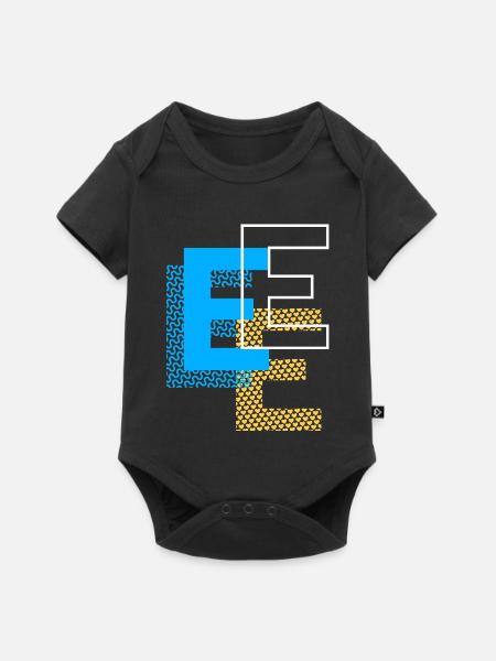 E Design - Baby Premium Kurzarmbody - Schwarz
