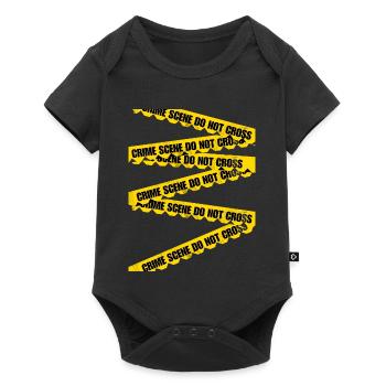 T-shirt à ruban de barrière de scène de crime - Body à manches courtes Premium Bébé - noir - Devant